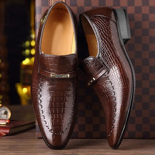 The Whitmore – men's pointed toe slip-on loafer with metal bar