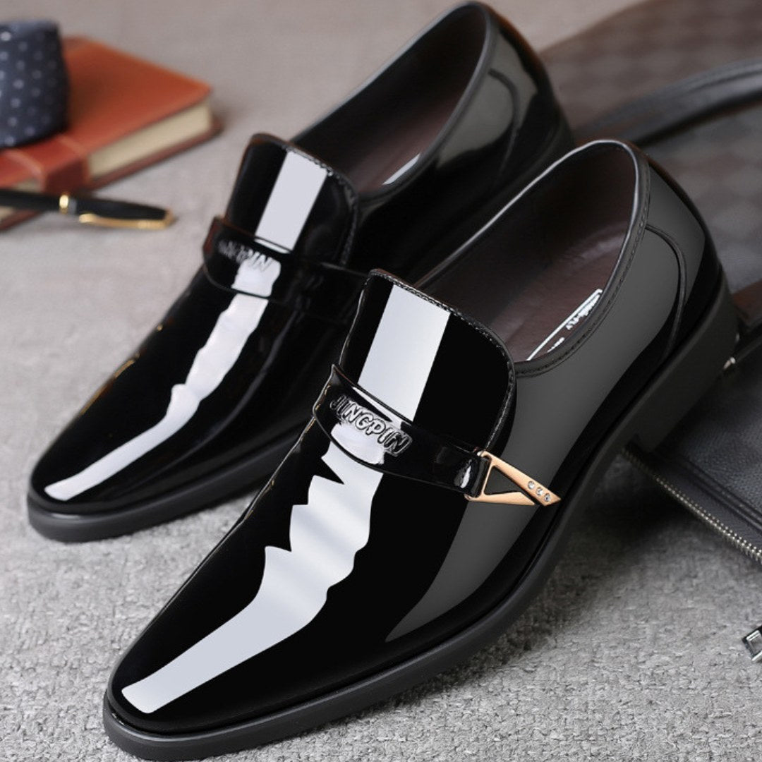 The Chatsworth – monk strap loafer in patent-finish faux leather