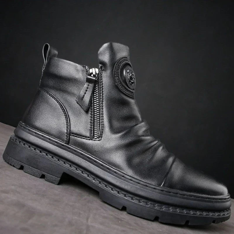 The Rochester – men's chunky ankle boot with lugged sole
