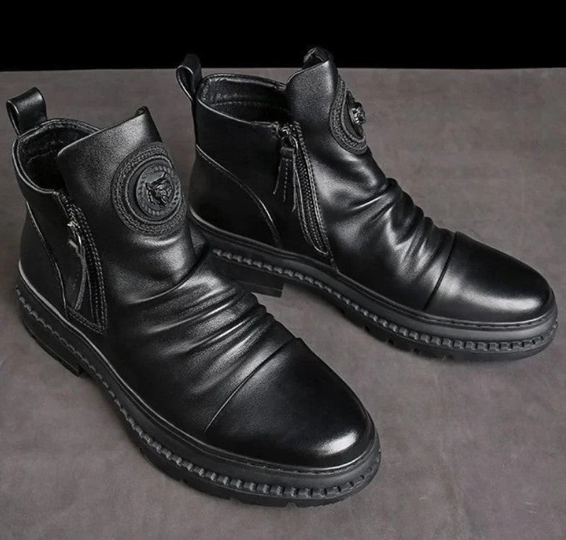 The Rochester – men's chunky ankle boot with lugged sole | DaisyLoveClothing