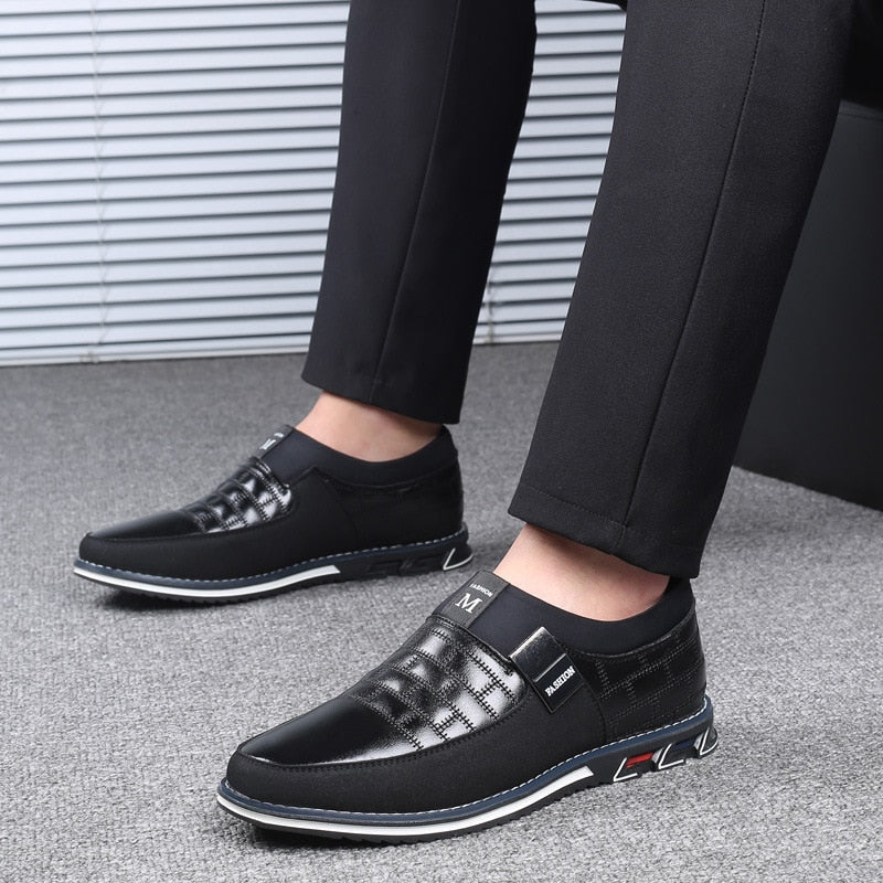 The Hendricks – men's slip-on loafer with quilted toe panel