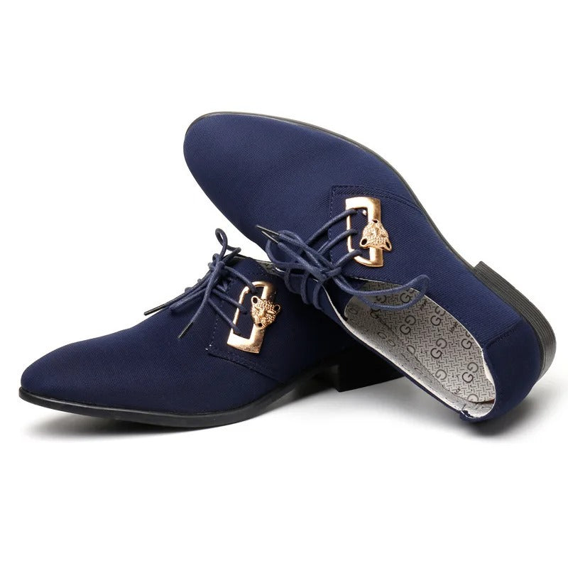The Aldwick – men's vegan smart casual shoe with block heel | DaisyLoveClothing