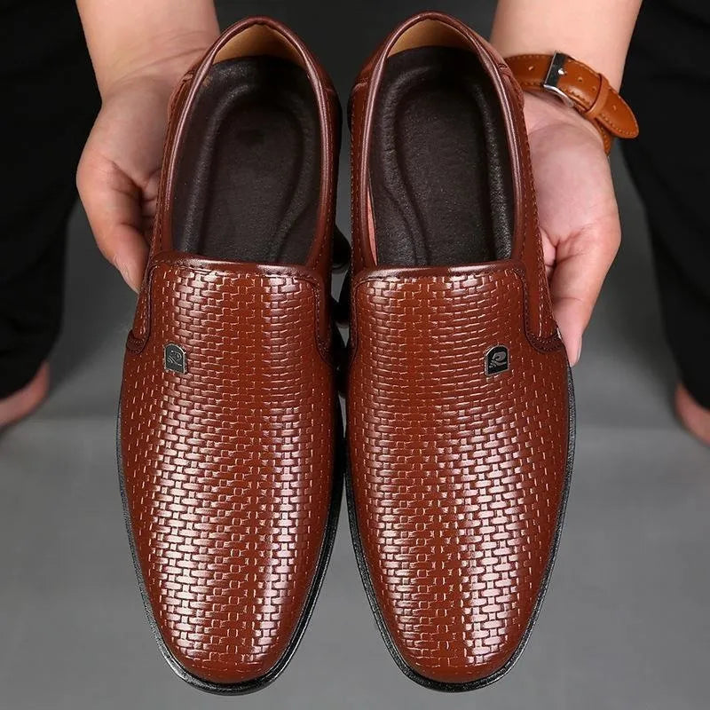 The Chatsworth – men's woven faux leather loafer | DaisyLoveClothing
